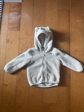 The North Face Toddler Cream Sherpa Hoodie with Ear Hood